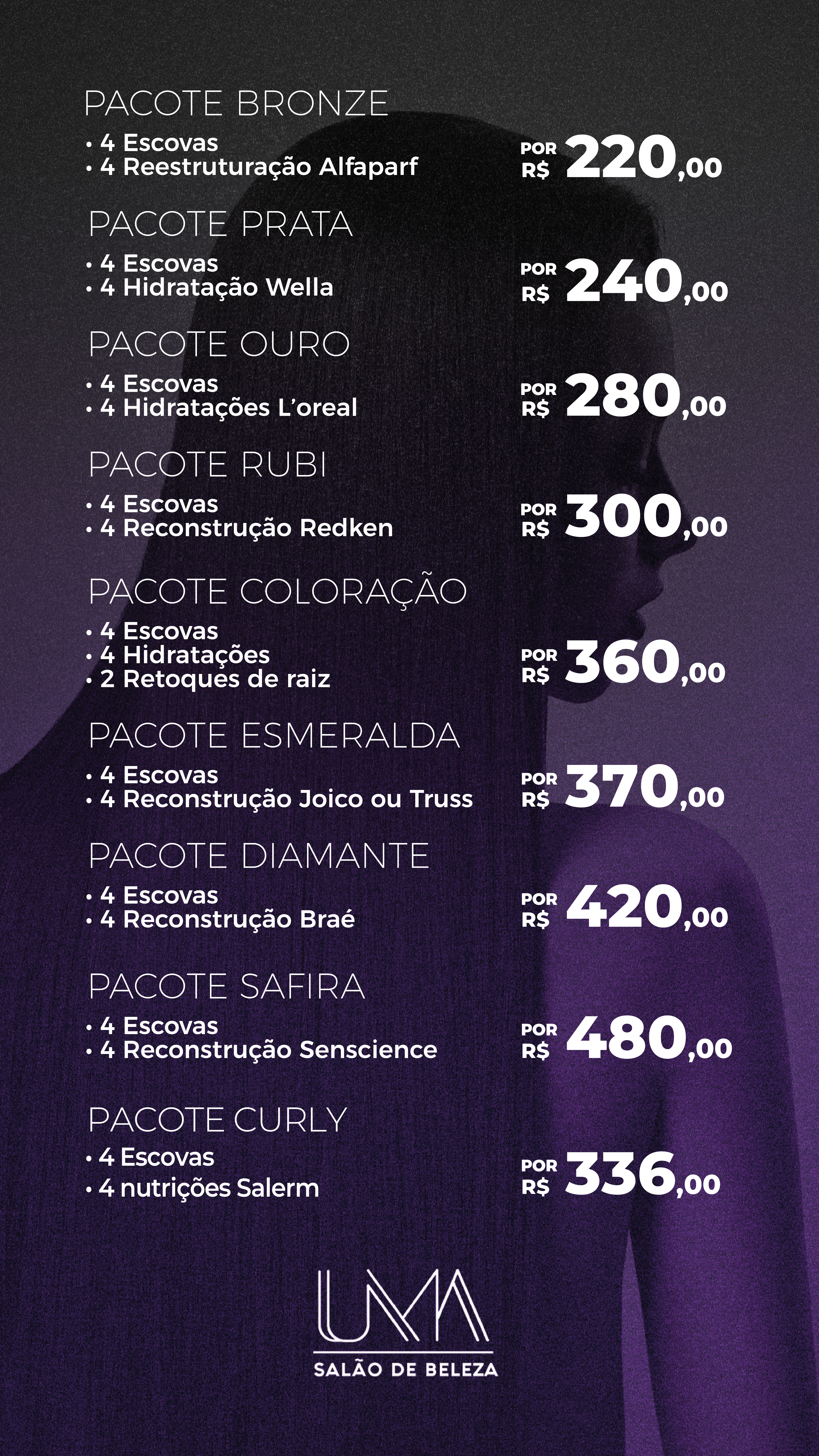todos os pacotes uma